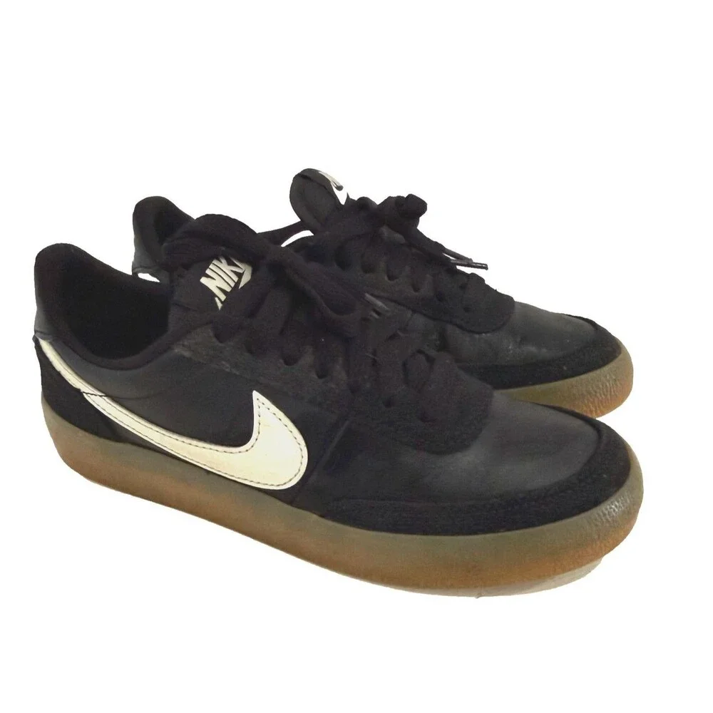 Nike Killshot 2 Womens 5.5 Black Leather Gum Sole Tennis Shoes Retro Low Sneaker